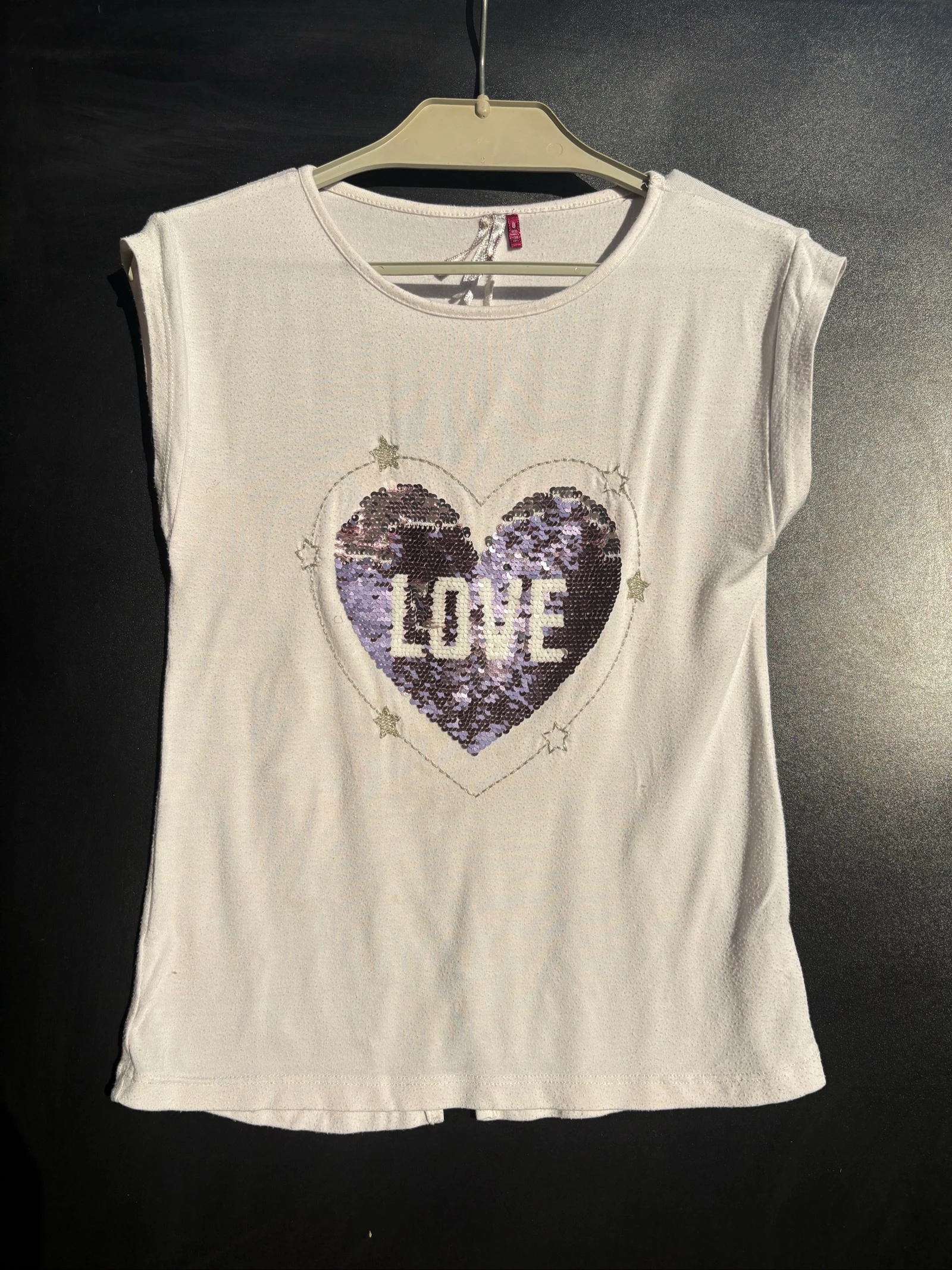 T-shirt Orchestra 8 ans – Cœur LOVE à sequins réversibles 